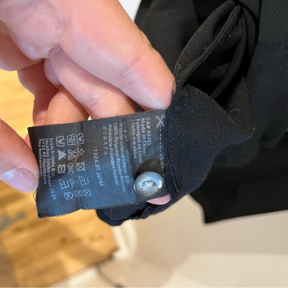 Maison Scotch button up with shoulder embellishment, black, size S - Picture 4 of 5